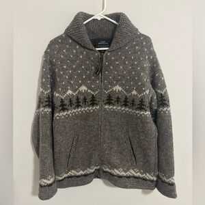 Lost Horizons NWOT Wool Knitted Full Zip Sweater Size Medium